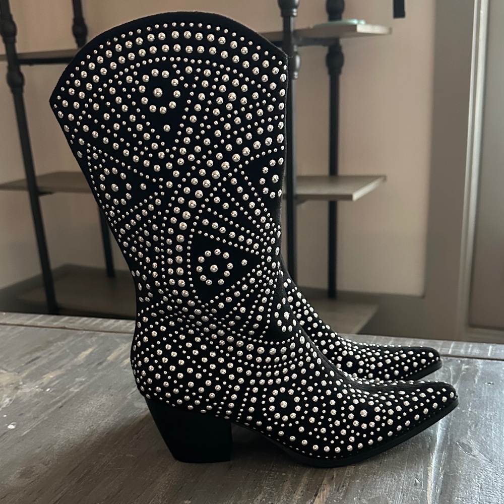Coconuts by Matisse Black Studded Heeled Boots